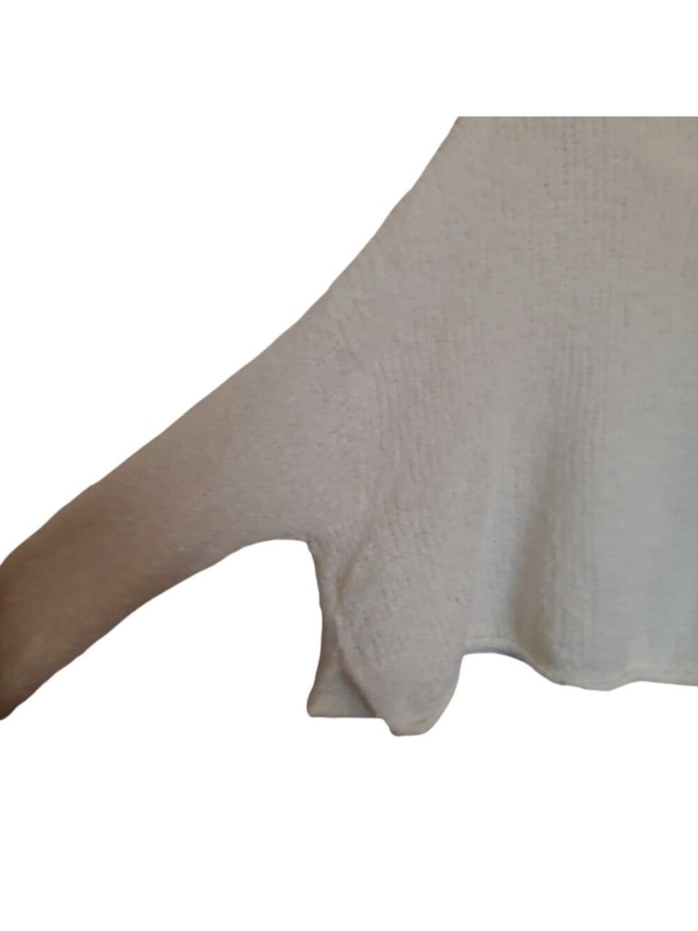 Free People Sweater Fluffy Chunky Knit Cropped Turtleneck Ivory Après Ski SP - Picture 3 of 14